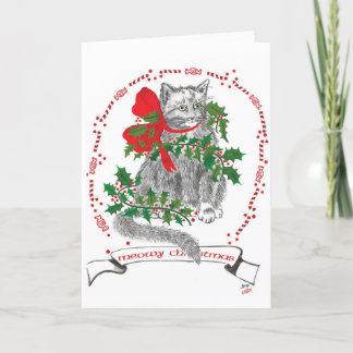 Carte de Noël Meowy