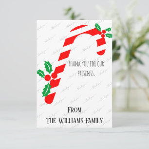 Carte de Noël Merci personnalisée