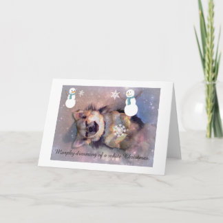 Carte de Noël mignonne de chienchien