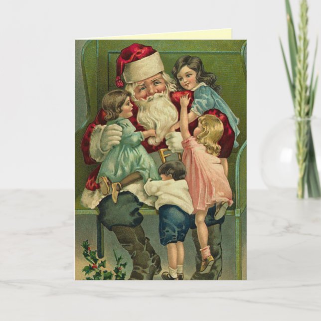 Carte de Noël mignonne de Père Noël (Devant)