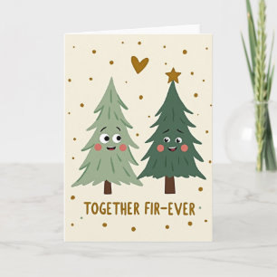 Carte de Noël Mignonne Ensemble Pour Toujours