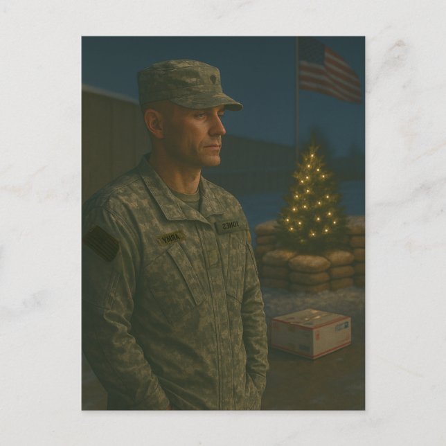 Carte de Noël Militaire | Vous êtes dans nos pensé (Devant)