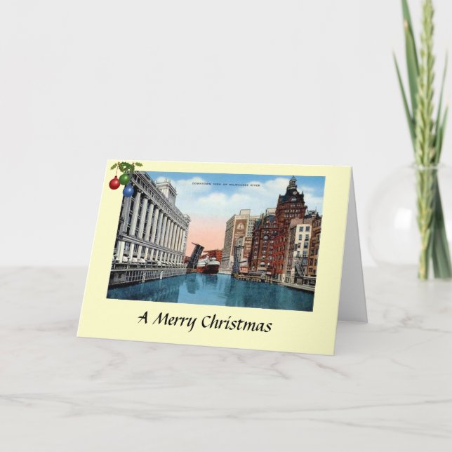 Carte de Noël - Milwaukee, Wisconsin, États-Unis (Devant)