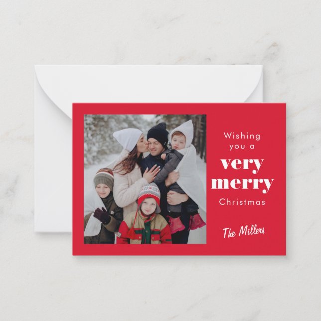 Carte de Noël MINI Red Very Joyeux (Devant)