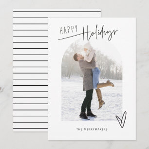 Carte de Noël minimale avec arche pour photo de va