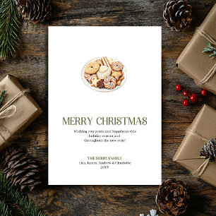 Carte de Noël minimaliste avec accent doré