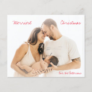 Carte de Noël minimaliste avec photo de script mod
