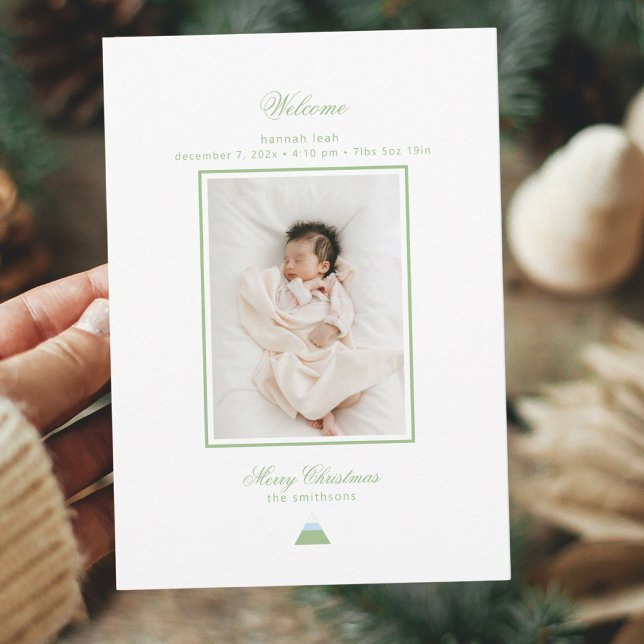 Carte de Noël minimaliste Faire-part de naissance (Créateur téléchargé)
