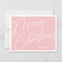 Carte de Noël minimaliste moderne personnalisée