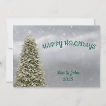 Carte de Noël minimaliste moderne personnalisée