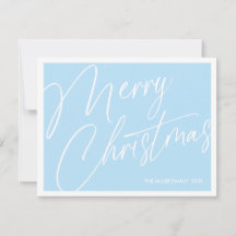 Carte de Noël minimaliste moderne personnalisée