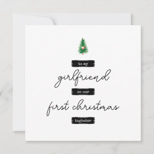 Carte de Noël minimaliste pour copine