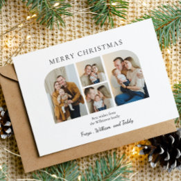 Carte de Noël minimaliste pour photo de famille à 