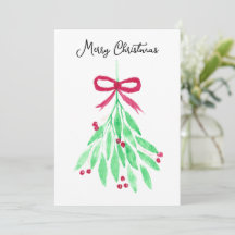 Carte de Noël Mistletoe