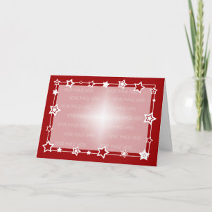 Carte de Noël Modèle frontalier horizontal