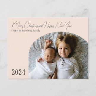 Carte de Noël moderne Boho Chic Arch