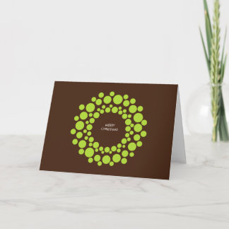 Carte de Noël moderne - Couronne verte