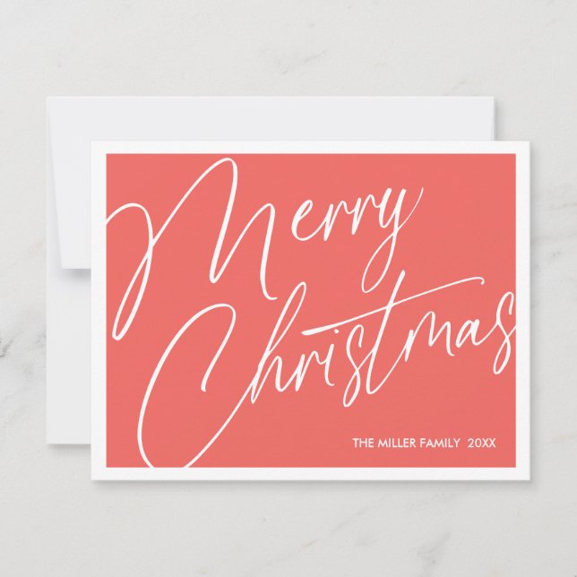Carte de Noël moderne minimaliste - personnalisée (Devant)
