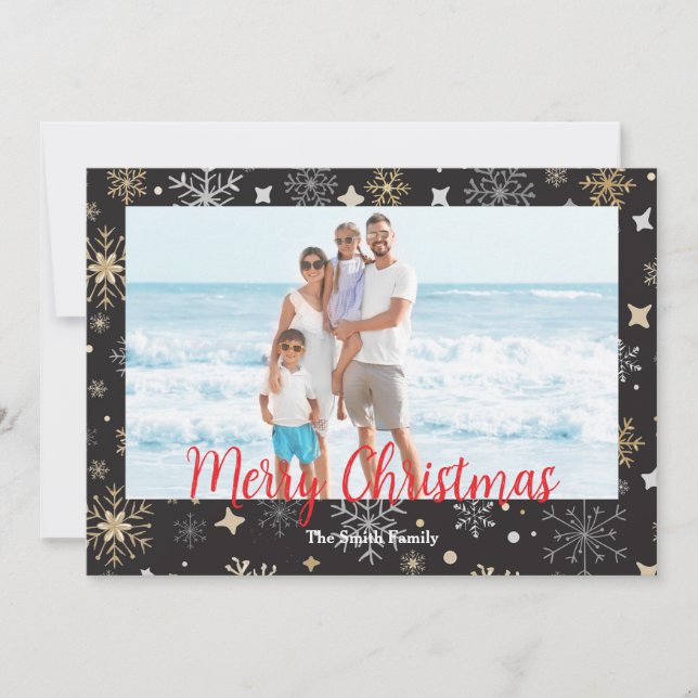 Carte de Noël moderne personnalisable (Devant)