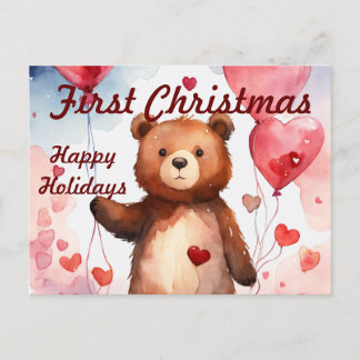 Carte de Noël moderne pour bébé