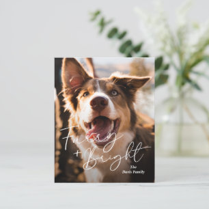 Carte de Noël moderne pour chien mignon