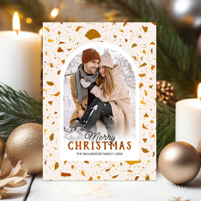 Carte de Noël moderne Terrazzo (Créateur téléchargé)