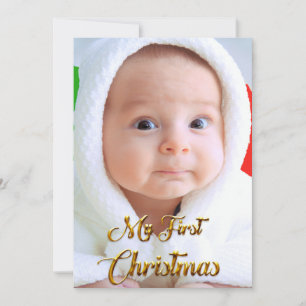 Carte de Noël modifiable photo enfant et texte
