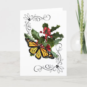Carte de Noël - Monarch & Holly