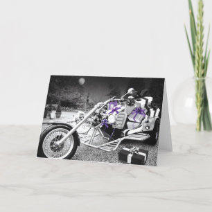 carte de noël moto
