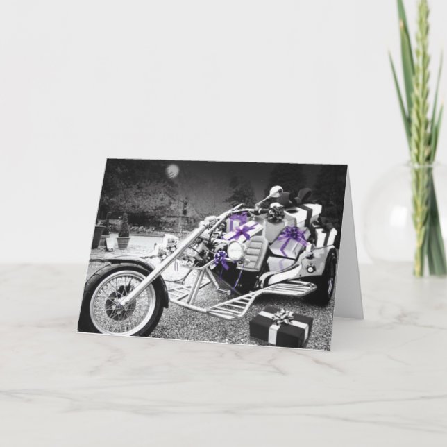 carte de noël moto (Devant)