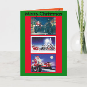 Carte de Noël moto