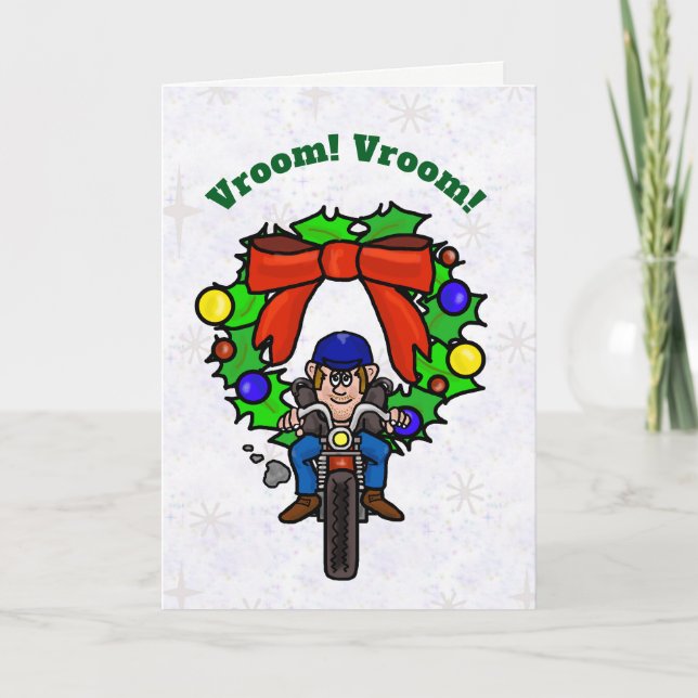 Carte de Noël moto Rider (Devant)