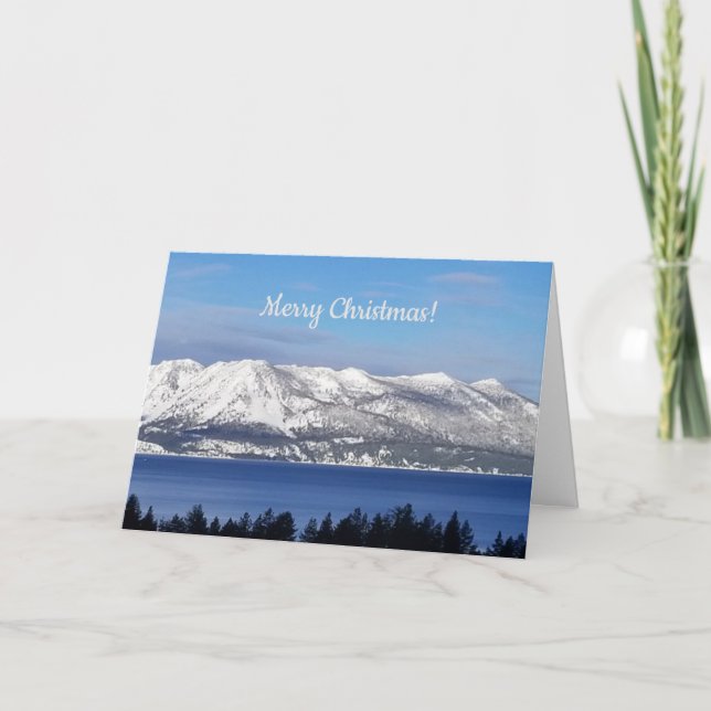Carte de Noël Mountain Lake (Devant)