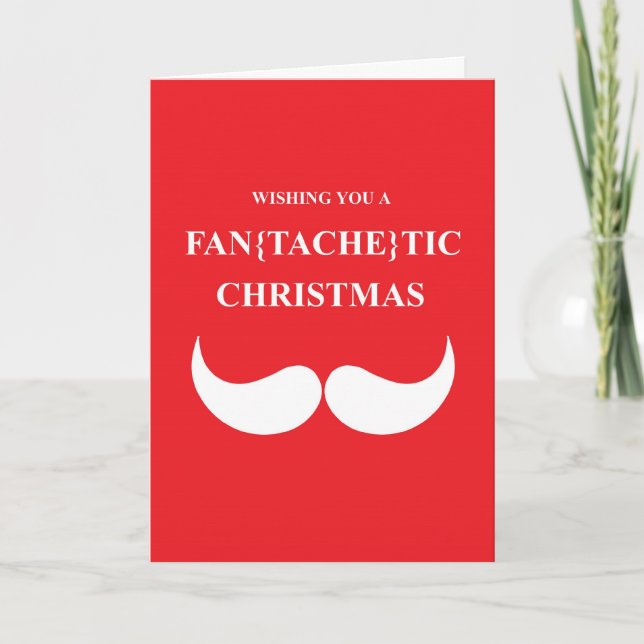 Carte de Noël Moustache (Devant)