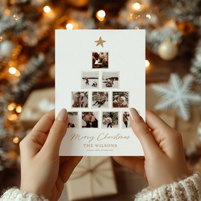 Carte de Noël multi-photo moderne unique (Créateur téléchargé)