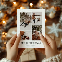 Carte de Noël Multi Photo Simple