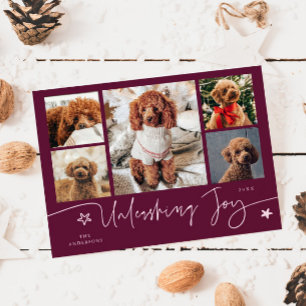 Carte de Noël multi-photos Cranberry Unleashing Jo