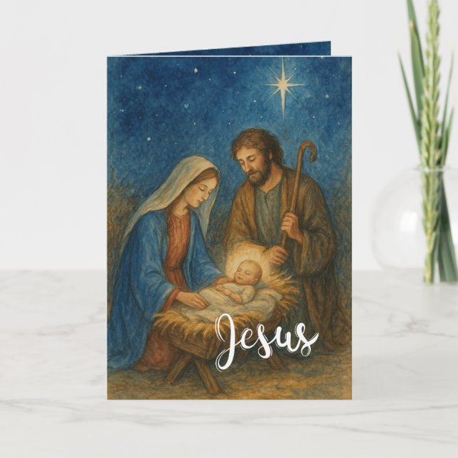 Carte de Noël Nativité (Devant)