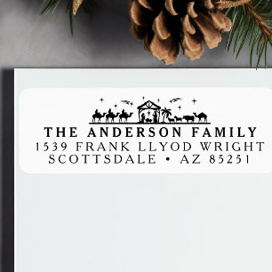Carte de Noël Nativité Customisée Adresse de retou