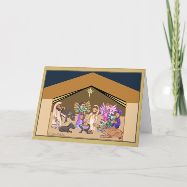 Carte de Noël Nativité Imprimable (Devant)