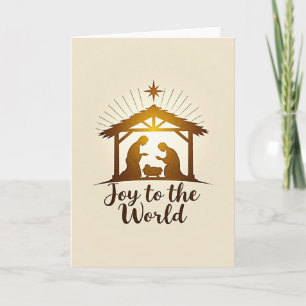 Carte de Noël Nativité Joie au Monde