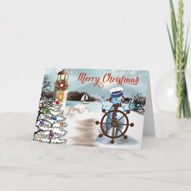 Carte de Noël Nautique (Devant)