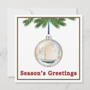 Carte de Noël Nautique & Voile à thème