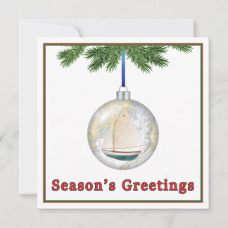 Carte de Noël Nautique & Voile à thème