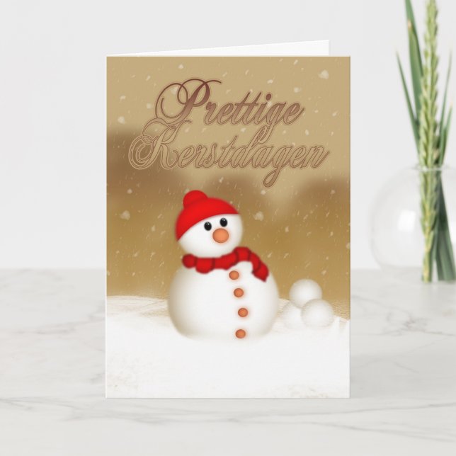 Carte de Noël néerlandaise - Prettige Kerstdagen (Devant)