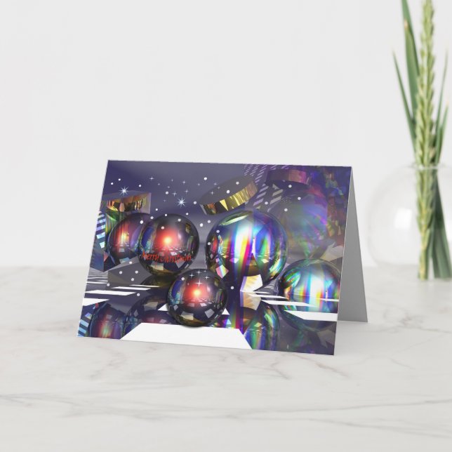Carte de Noël neigeuse (Devant)