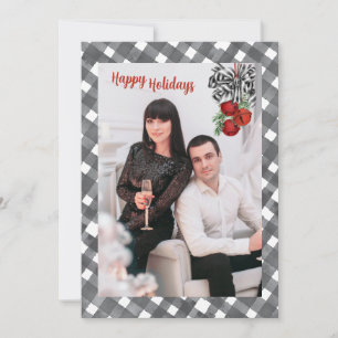 Carte de Noël Noir et Blanc