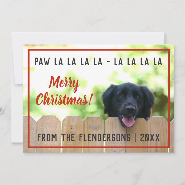 Carte de Noël noire de chien de laboratoire (Devant)