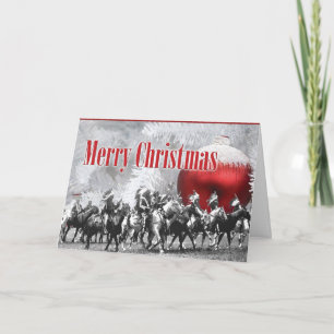 Carte de Noël noire et blanche d'hiver
