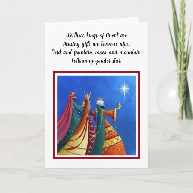 Carte de Noël - Nous trois rois d'Orient sont (Devant)